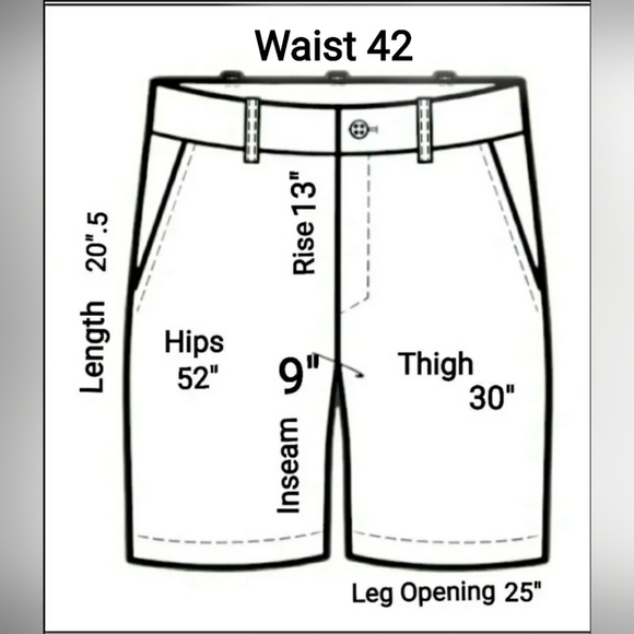 Preppy Mint Green 42 Classic Chino Flat Front Golf Pickleball Cruisewear Shorts - Picture 2 of 7